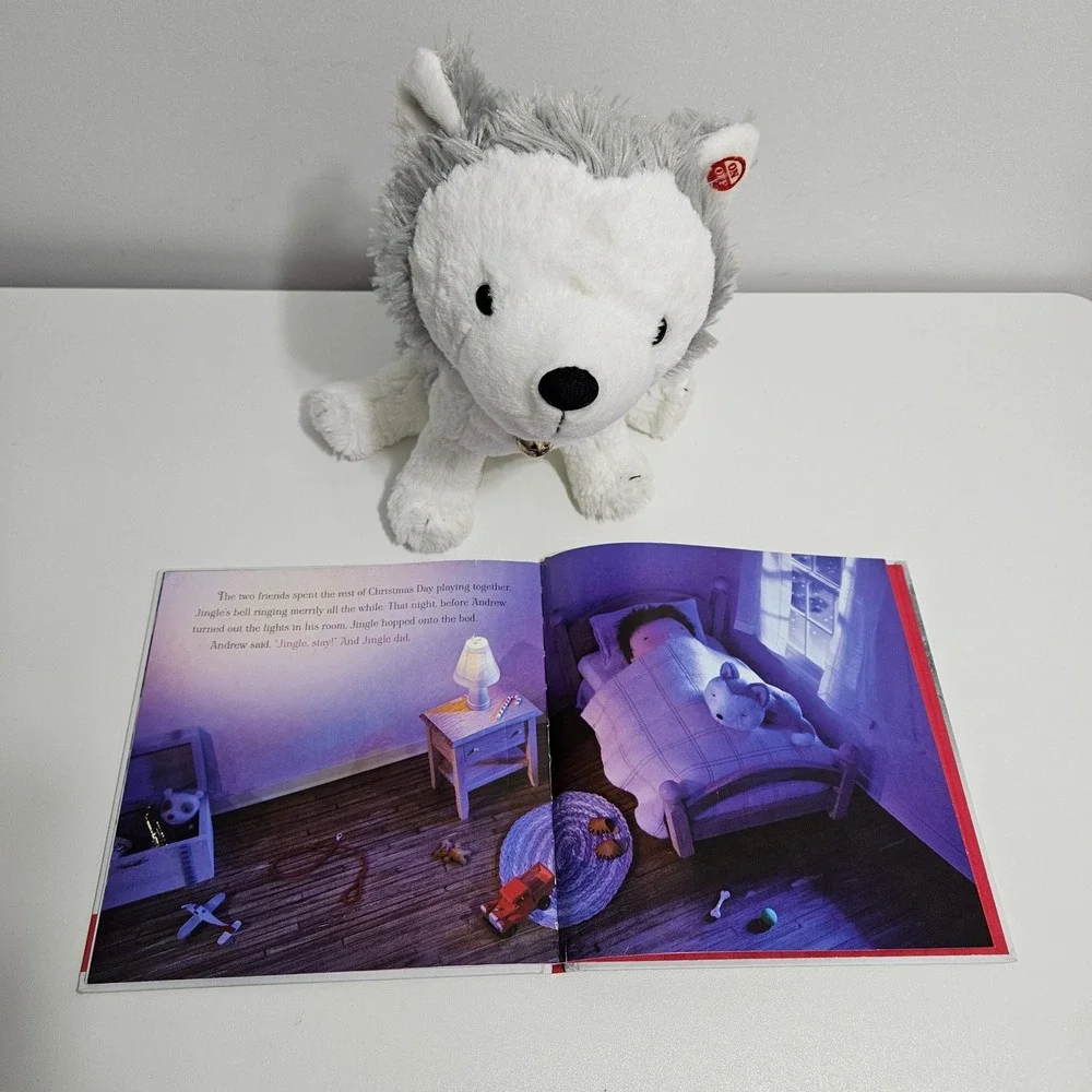 Hallmark Jingle the Husky Pup Story Buddy Plush and Book Set